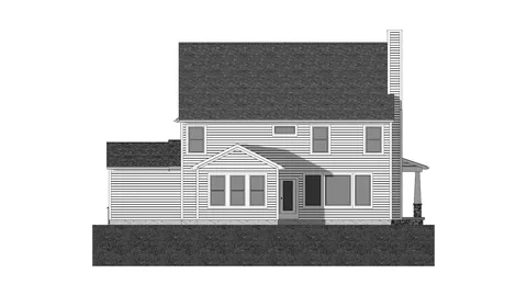 The Harbor Springs house plan, exterior view 3